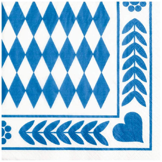 PAPSTAR Servietten 33x33cm Zelltuch bayerisch Raute 20 Stück