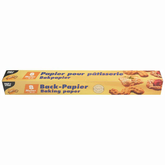 PAPSTAR Backpapier 8m x 38cm bis 220° beidseitig verwendbar