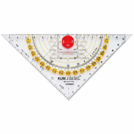 KUM Geodreieck Circlett transparent