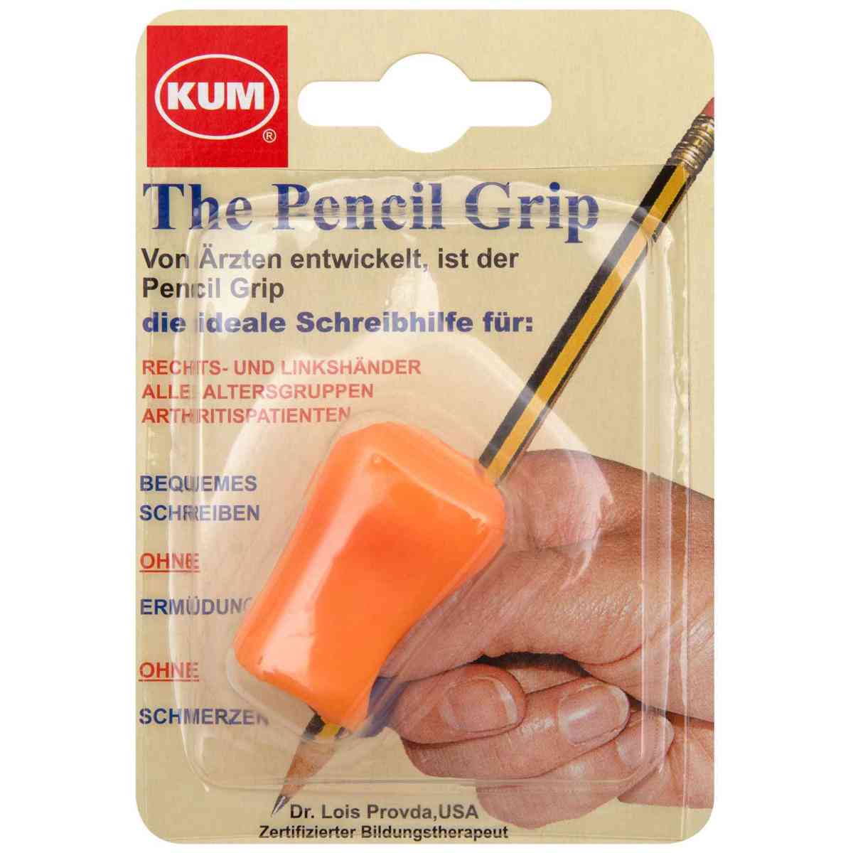 KUM Schreibhilfe Pencil Grip f. Links- und Rechtshänder farbig sortiert