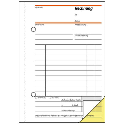 SIGEL Rechnung SD033 A6 2 x 40 Blatt selbstdurchschreibend