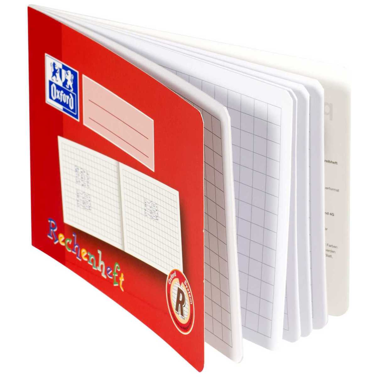 OXFORD / LANDRE Rechenheft / Zahlenheft A5 R quer kariert 16 Blatt