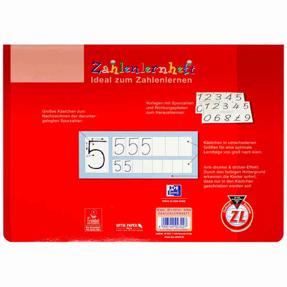 OXFORD Zahlenheft A4 16  Blatt quer Lineatur ZL