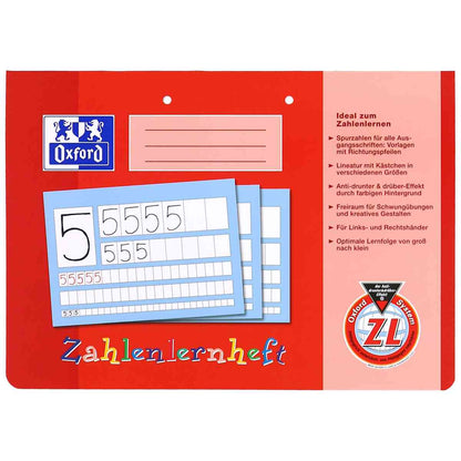 OXFORD Zahlenheft A4 16  Blatt quer Lineatur ZL