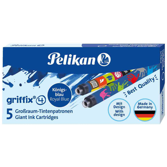 PELIKAN Großraum Tintenpatrone Griffix 4  königsblau 5 Stück