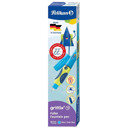 PELIKAN Füllhalter Griffix 4 neon fresh blue L Linkshänder