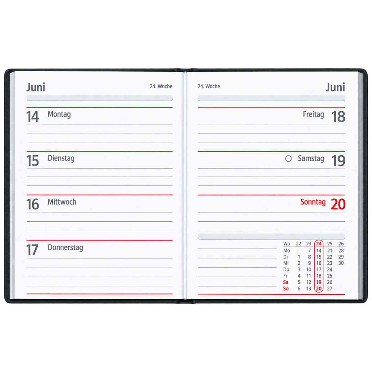 HERLITZ Taschenkalender A7 2027 1 Woche = 2 Seiten 144 Seiten Metallic