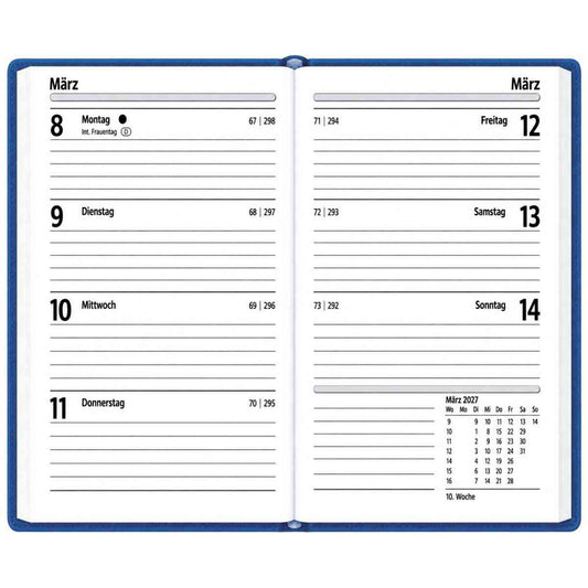 HERLITZ Taschenkalender Slimline Nature 2027 87x153mm 1 Woche = 2 Seiten