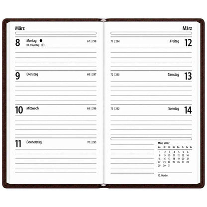 HERLITZ Taschenkalender Slimline Lady 2027 87x153mm 1 Woche = 2 Seiten