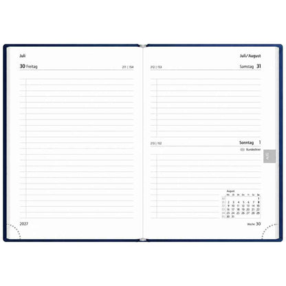 HERLITZ Taschenkalender Classic A6 2027 1 Tag = 1 Seite 368 Seiten
