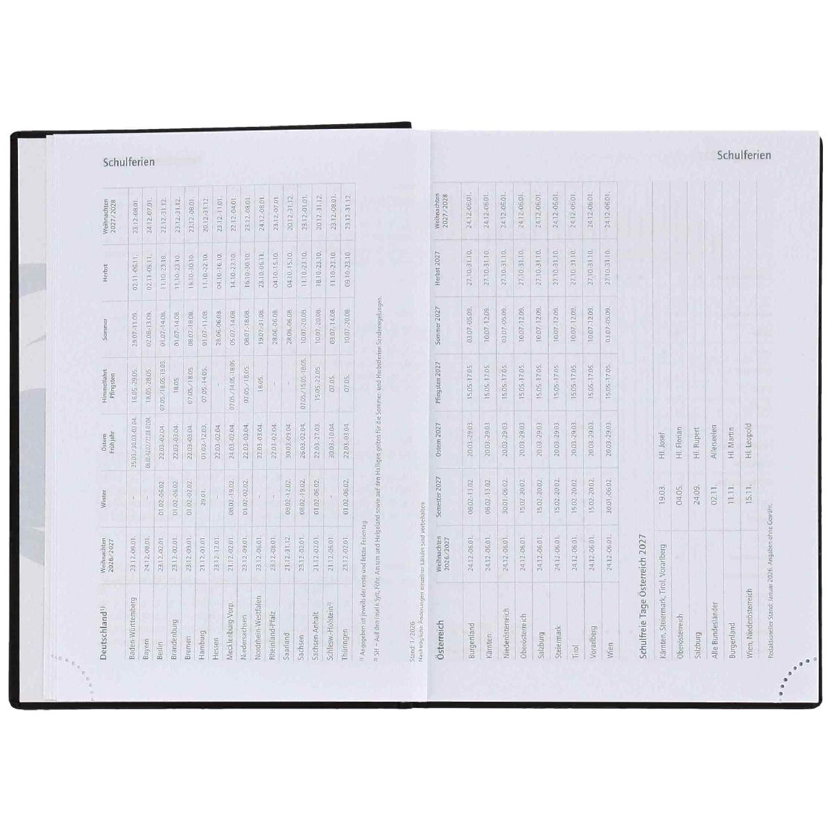 HERLITZ Taschenkalender Classic A6 2027 1 Tag = 1 Seite 368 Seiten