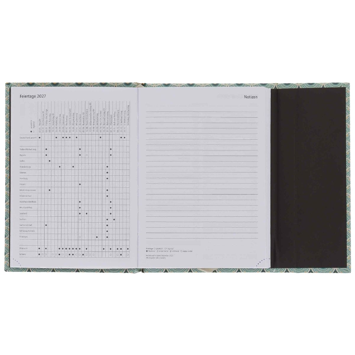 HERLITZ Minitimer GRAPHICS A6 2027 Magnetverschluß 1 Woche = 2 Seiten