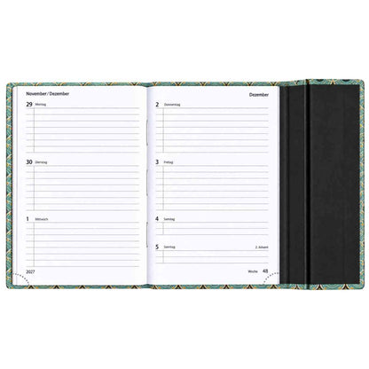 HERLITZ Buchkalender GRAPHICS A5 2027 Magnetverschluß 1 Woche = 2 Seiten