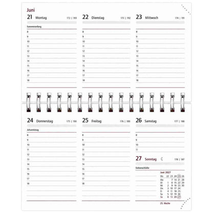 HERLITZ Schreibtischkalender 2027 Mini Protect 128 Seiten 1 Woche = 2 Seiten