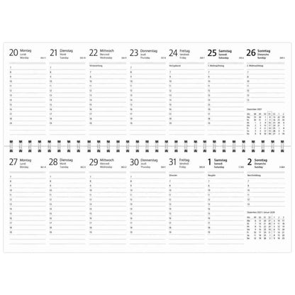 HERLITZ Querterminbuch Schreibtischkalender 2027 Compact 1 Woche=1S, 60 Seiten