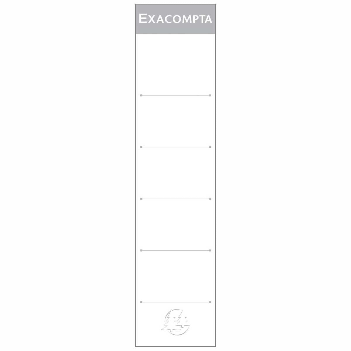 EXACOMPTA Karton Rückenschild 535E schmal zum Einstecken 10 Stück