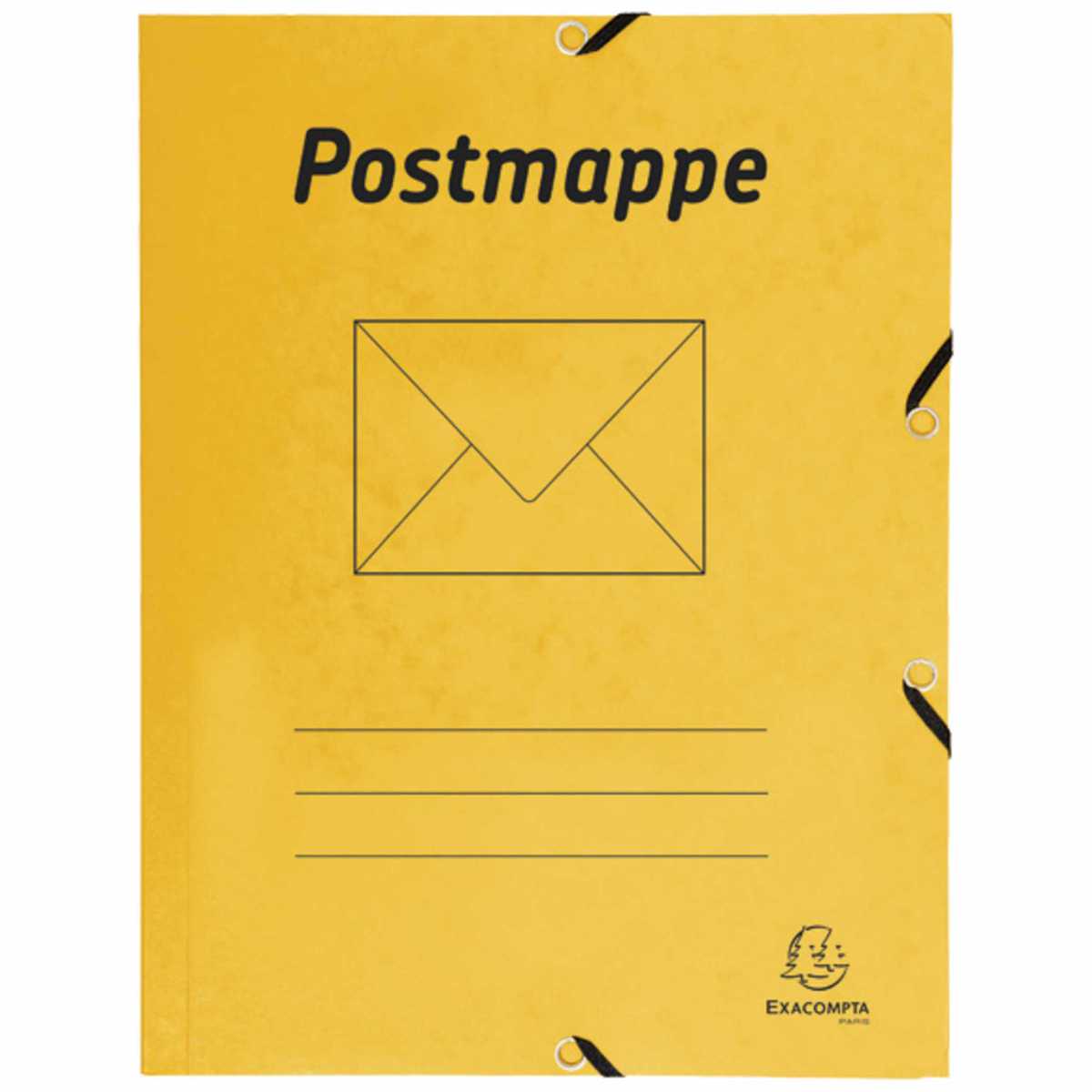 EXACOMPTA Gummizugmappe A4 Postmappe Karton gelb