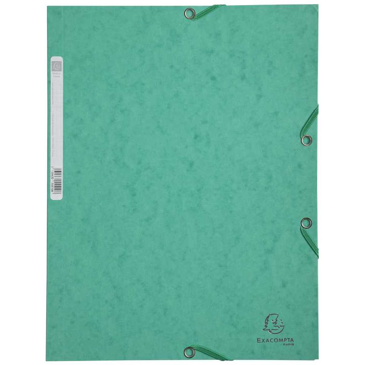 EXACOMPTA Eckspannermappe A4 dunkelgrün Manilakarton 400g