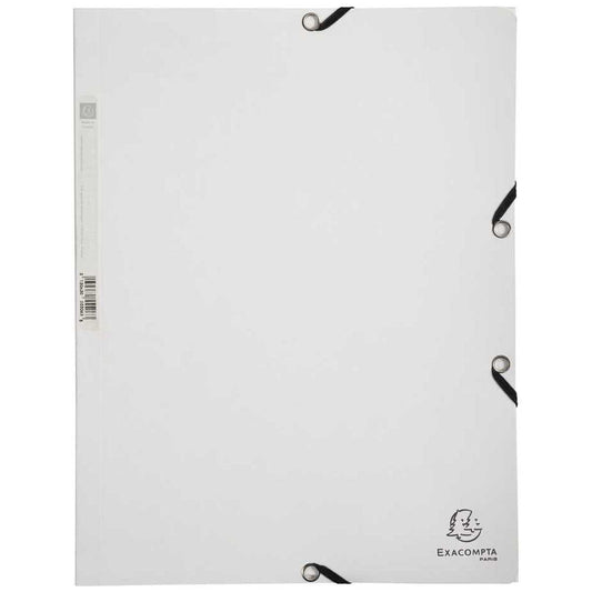 EXACOMPTA Eckspannermappe A4 weiß Manila-Karton 400g