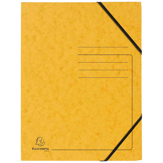 EXACOMPTA Eckspanner A4 OHNE Klappen 555419E Colorspankarton 355g gelb