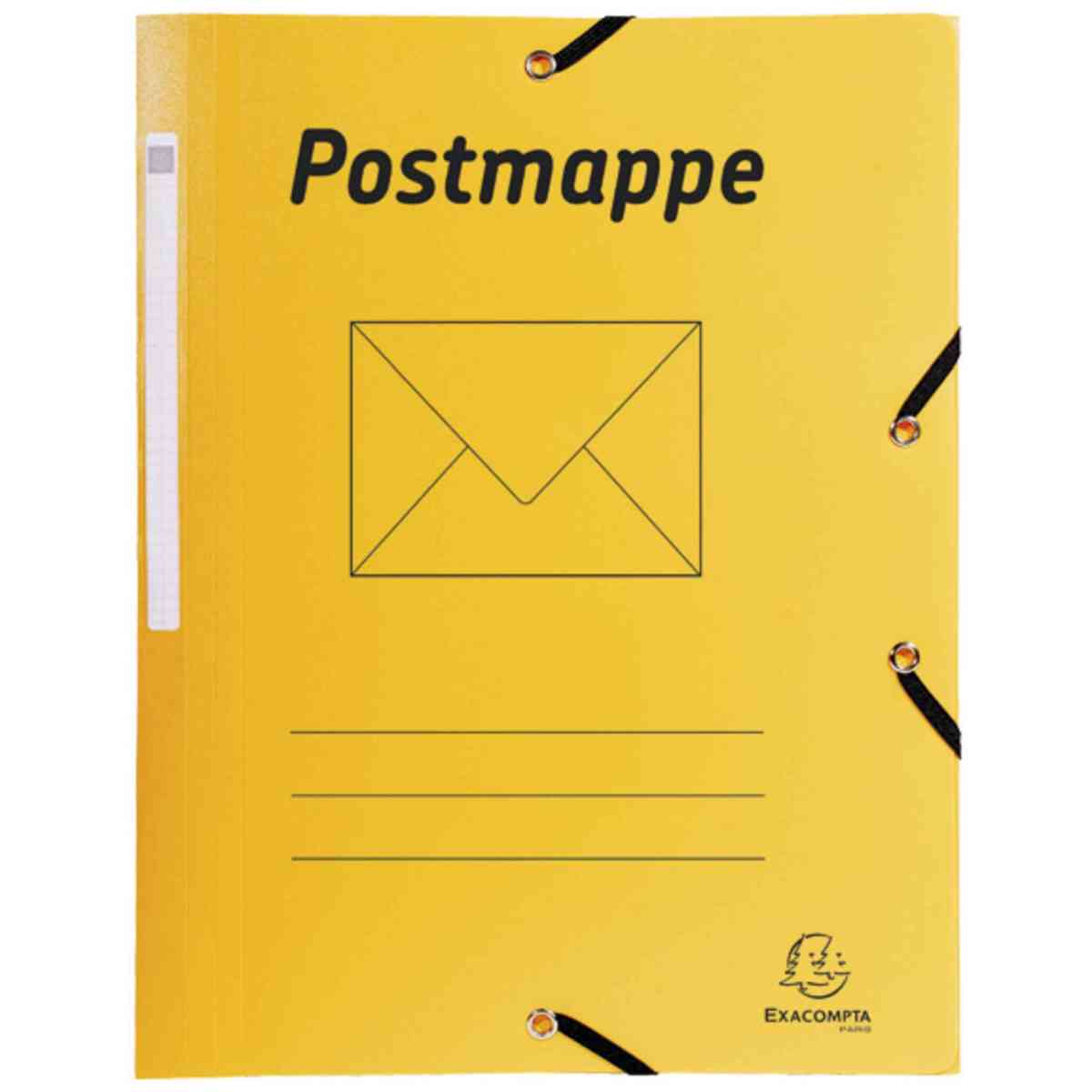 EXACOMPTA Postmappe A4 mit Gummizug Kunstoff gelb