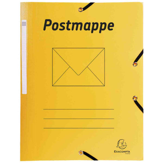 EXACOMPTA Postmappe A4 mit Gummizug Kunstoff gelb