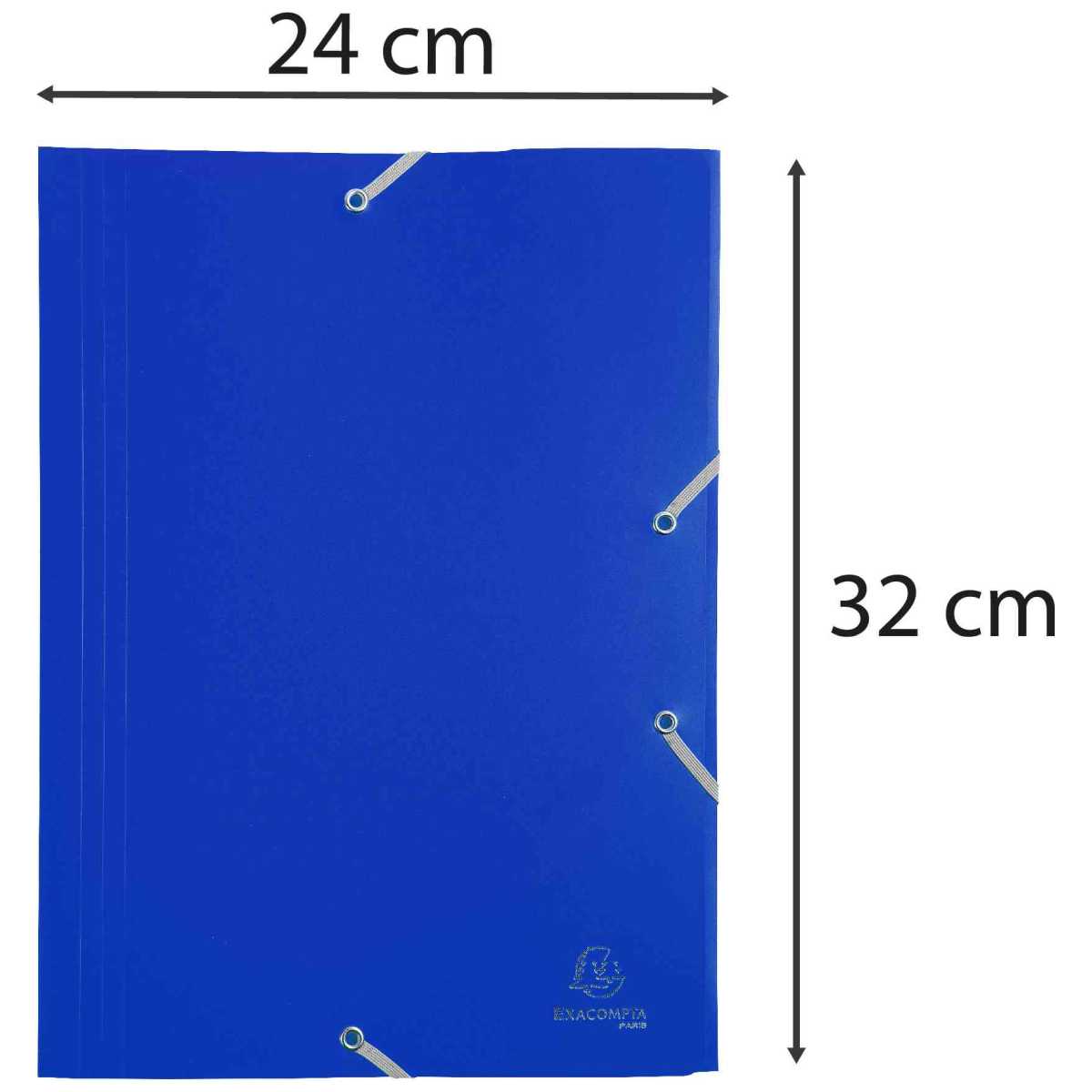 EXACOMPTA Sammelmappe A4 Kunststoff mit Gummi blau