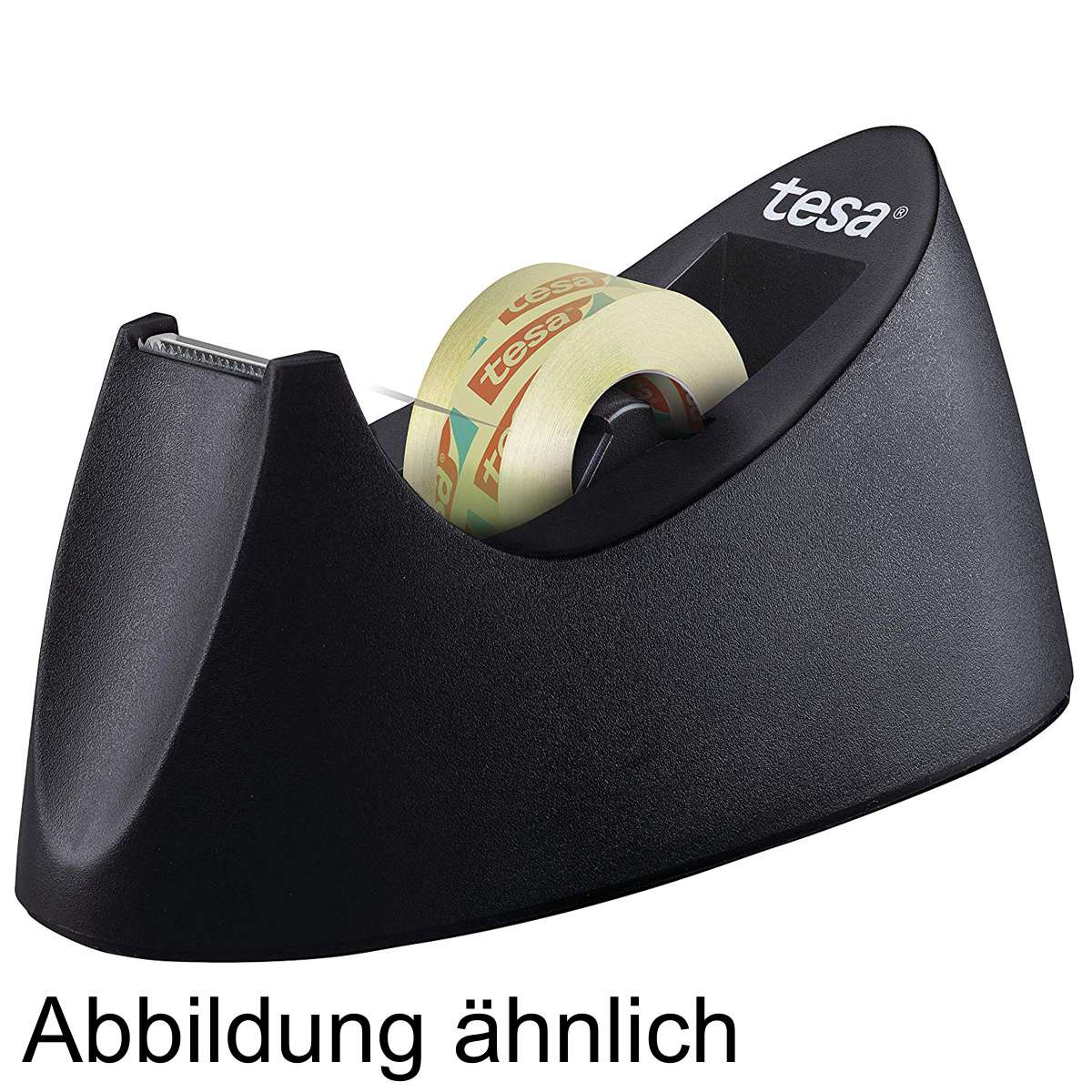 TESA tesafilm® Tischabroller Curve schwarz incl. 1 Rolle Klebefilm
