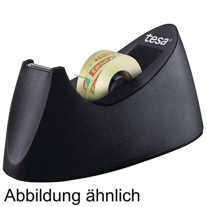 TESA tesafilm® Tischabroller Curve schwarz incl. 1 Rolle Klebefilm