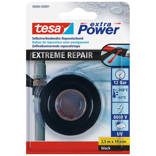 TESA Selbstverbindendes Reparaturband EXTREME REPAIR 56064 2,5m x 19mm schwarz