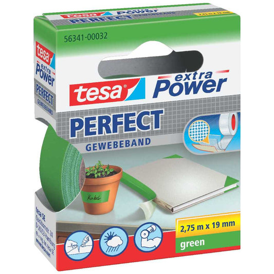 TESA Gewebeband extra Power 56341 19mm x 2,75m grün