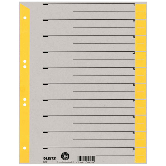 LEITZ Trennblätter 1652 A4 230g Tab gelb 100 Stück