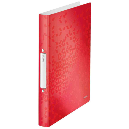 LEITZ Ringbuch WOW 4257 A4 PP 25mm 2-Ring rot metallic