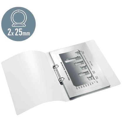 LEITZ Ringbuch WOW 4257 A4 PP 25mm 2-Ring rot metallic