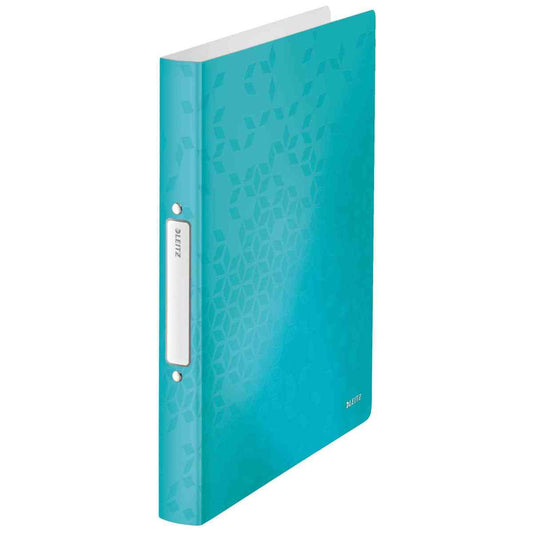 LEITZ Ringbuch WOW 4257 A4 PP 25mm 2-Ring eisblau metallic