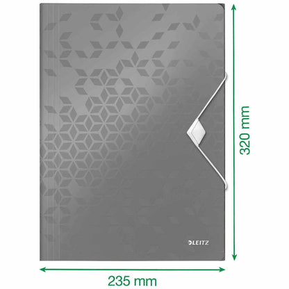 LEITZ Eckspannermappe WOW 4599 PP A4 metallic weiss