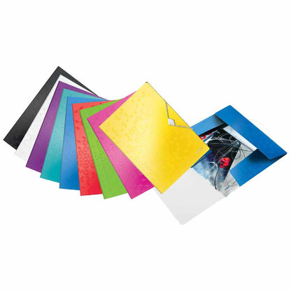 LEITZ Eckspannermappe WOW 4599 PP A4 metallic weiss