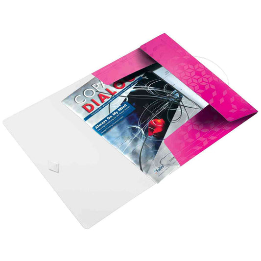 LEITZ Eckspannermappe WOW 4599 PP A4 metallic pink