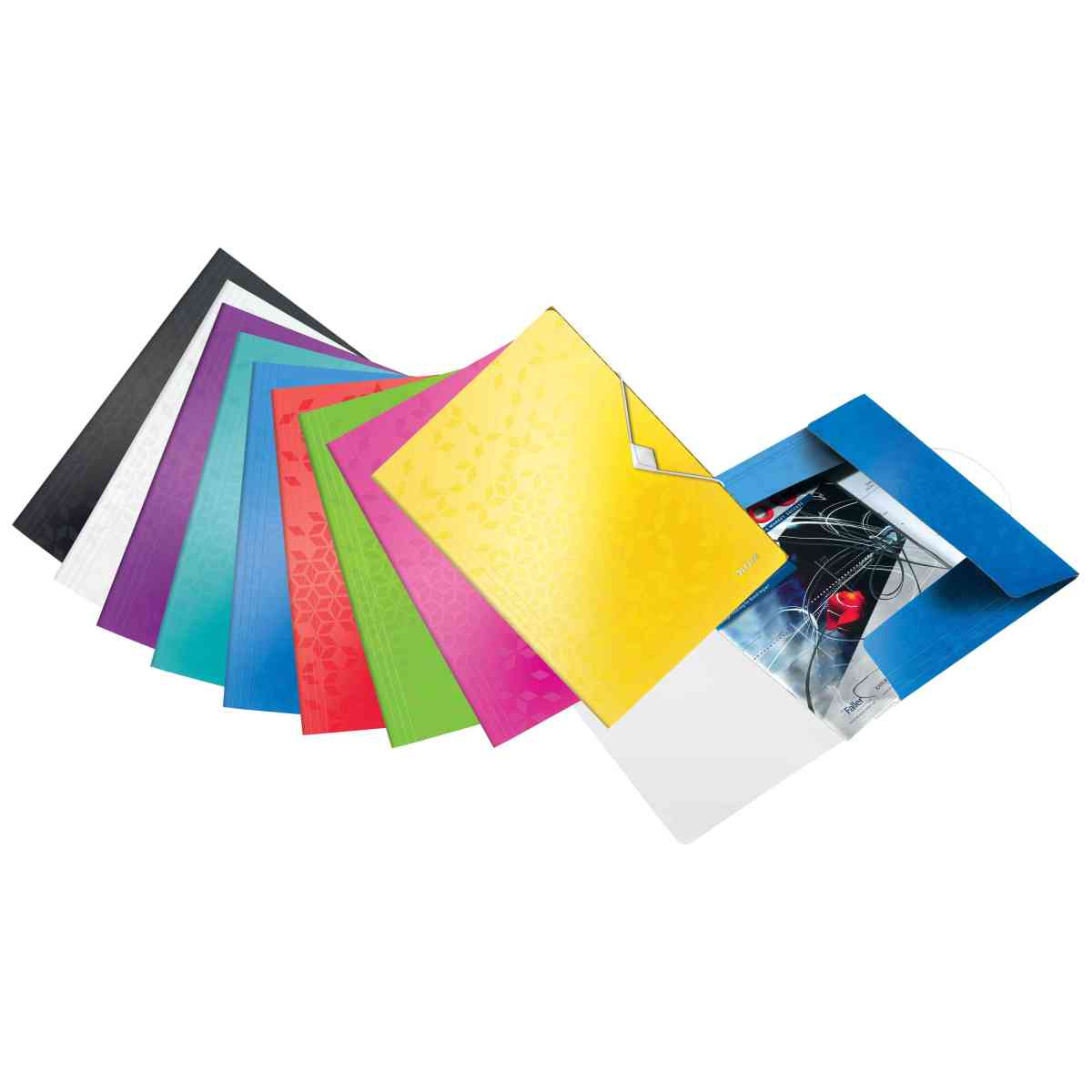 LEITZ Eckspannermappe WOW 4599 PP A4 metallic pink