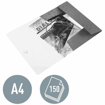 LEITZ Eckspannermappe WOW 4599 PP A4 metallic schwarz