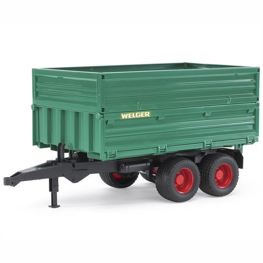 BRUDER 02010 Tandemachs-Transportanhänger mit Aufsteckbordwand