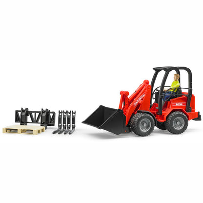 BRUDER 02191 Schäffer Hoflader 2034 mit Figur und Zubehör