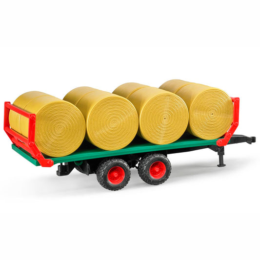BRUDER 02220 Ballentransportanhänger mit 8 Rundballen
