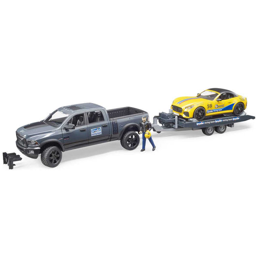 BRUDER 02504 RAM 250 Power Wagon und BRUDER Roadster Racing Team
