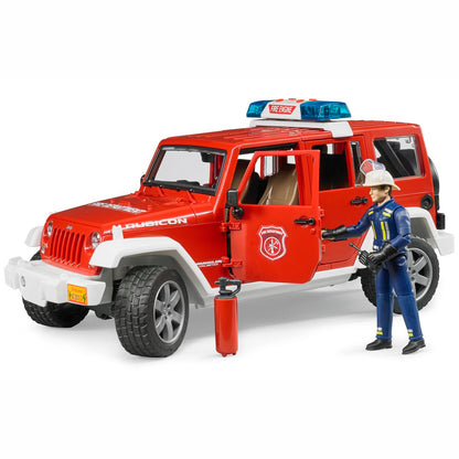 BRUDER 02528 Jeep Wrangler Unlimited Rubicon Feuerwehr
Einsatzfahrzeug mit Figur