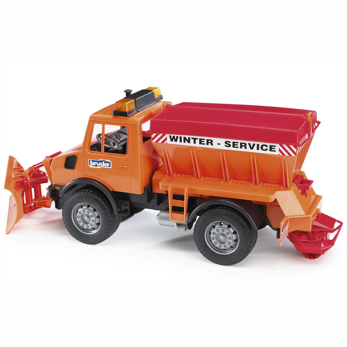 BRUDER 02572 MB-Unimog Winterdienst mit Räumschild