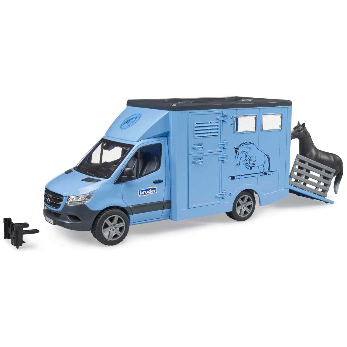 BRUDER 02674 MB Sprinter Tiertransporter mit 1 Pferd