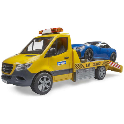 BRUDER 02675 MB Sprinter Autotransporter m. Light + Sound Modul 
und BRUDER Roadster
