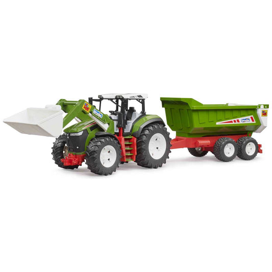 BRUDER 03452 ROADMAX Traktor mit Frontlader und Kippanhänger