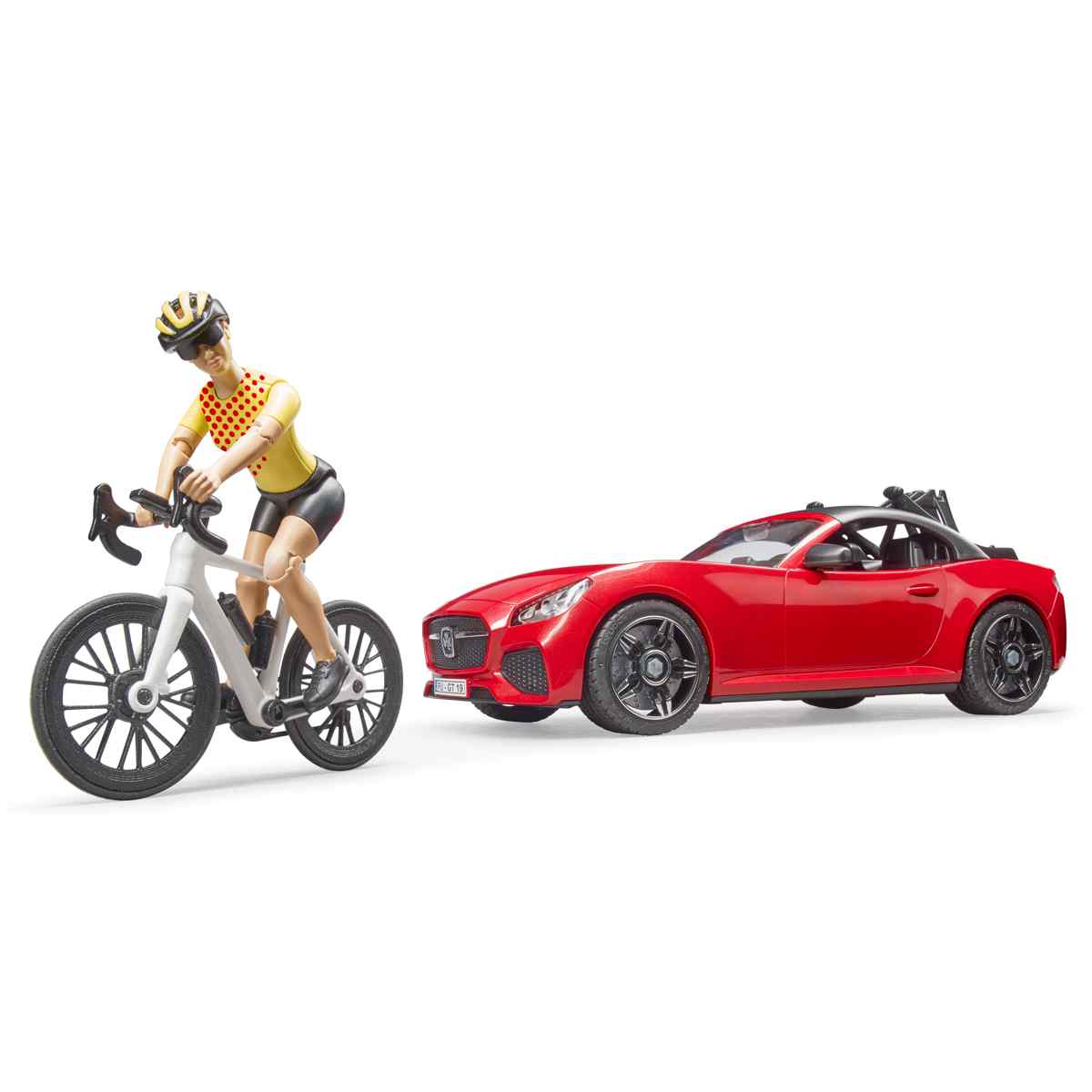 BRUDER 03485 Roadster mit 1 Rennrad